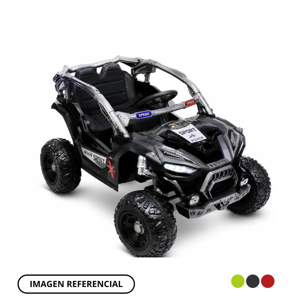 3 (24) Carro a Batería UTV 4x4 Negro - Imagen 1