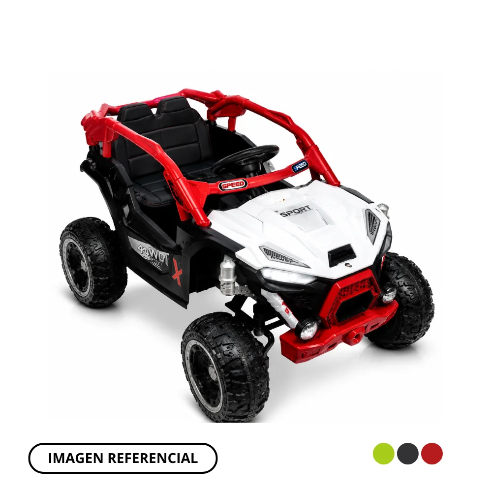 4 (21) Carro a Batería UTV 4x4 Rojo - Imagen 1