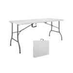 Mesa Maleta Plegable 180 cm x 75 cm Blanca
